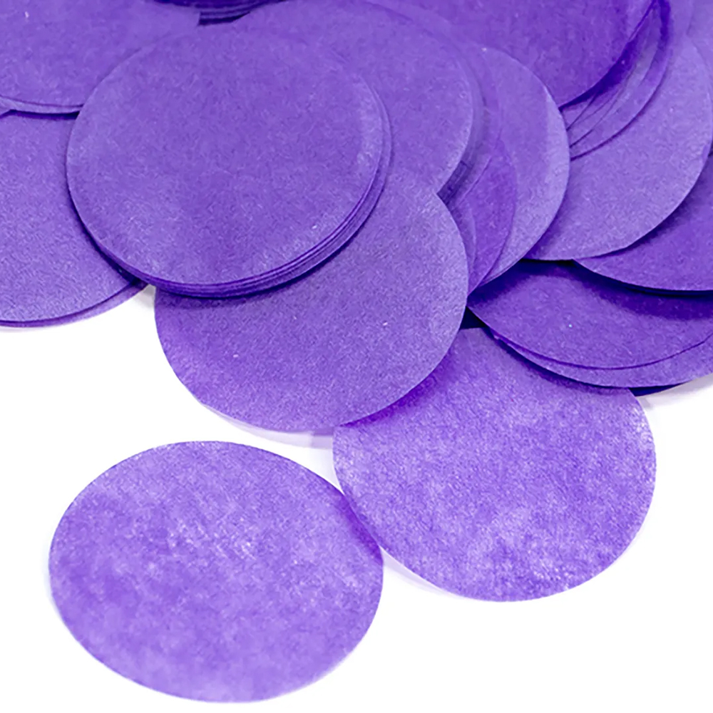 Custom Pro Fetti, Streamers, & Confetti Machines 16 purple circles confetti